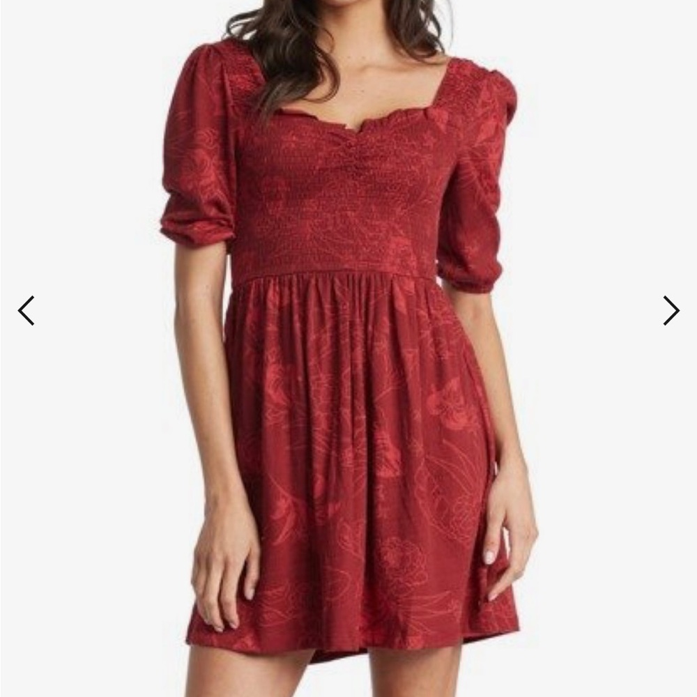 ROXY Red Rolling Sunsets Dress